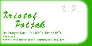 kristof poljak business card